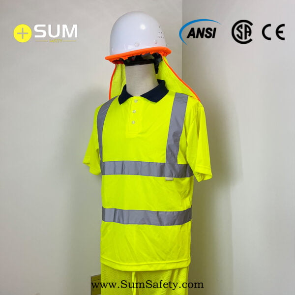 Short Sleeve HiVis Polo with reflective tapes