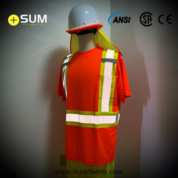 Two-Tone Short Sleeve Hi Vis Safety Shirt