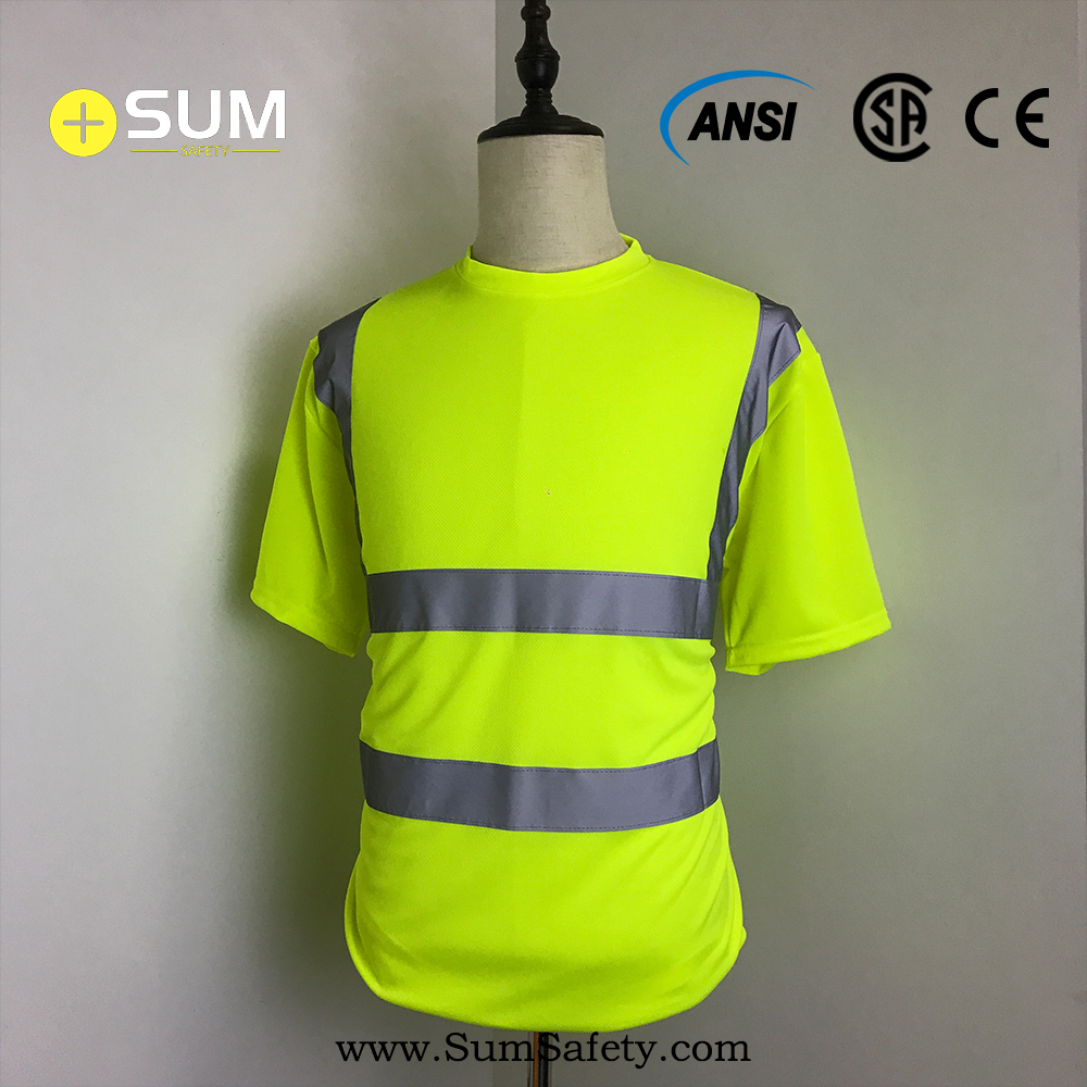 EN20471/ANSI Class 2 Short Sleeve Safety T-shirt - SUM SAFETY
