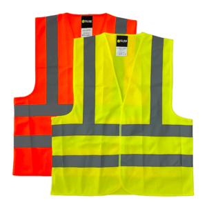 SSV1004 EN ISO 20471 Class 2 safety vest with 4 reflective strips for 360° visibility. Ideal for European construction, rail, and industrial projects. OEM customization available.