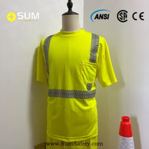 Short Sleeve Shirt with Segmented reflective tape