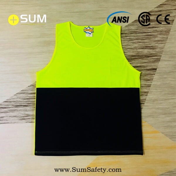 Black Bottom Safety Singlets Shirt