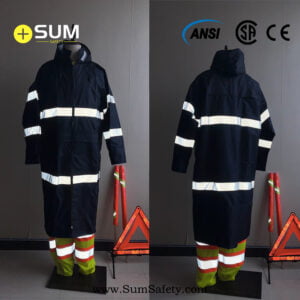 Navy Safety Rain Coat