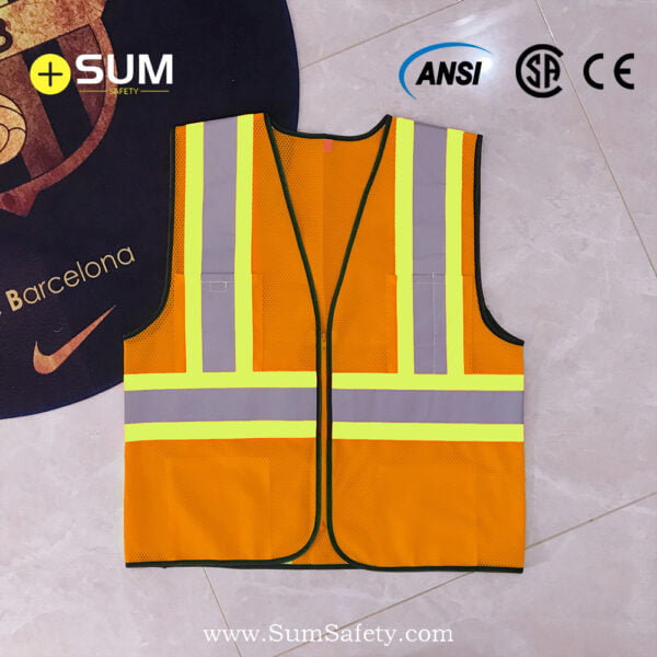 ANSI Class 2 Zipped Mesh Vest