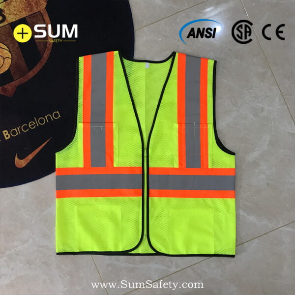 ANSI Class 2 Zipped Mesh Vest