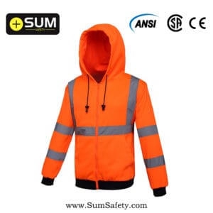Hi-Vis Hooded Sweatshirt with Zipper F13