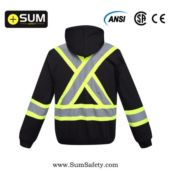 Hi-Vis Black Safety Hoodie F14