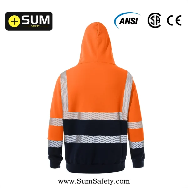 Black Bottom Safety Pullover with Segmented Reflective Tape F21