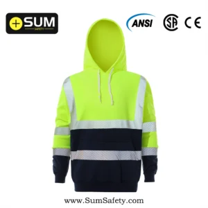Black Bottom Safety Pullover with Segmented Reflective Tape F21