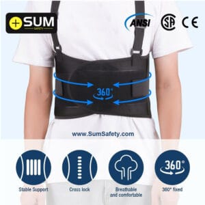 back support belt for workers, waist support belt, lumbar support brace, labor protection belt, industrial safety gear, back pain relief, work belt for lifting, support belt manufacturer China