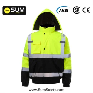 Hi-Vis Black Bottom Safety Jacket SSJ15