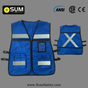Durable Polyester-Cotton Reflective Safety Vest SSV56B