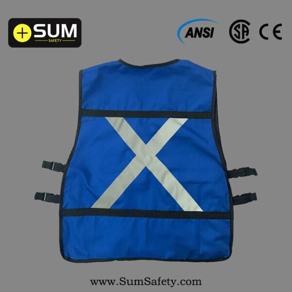 Durable Polyester-Cotton Reflective Safety Vest SSV56B