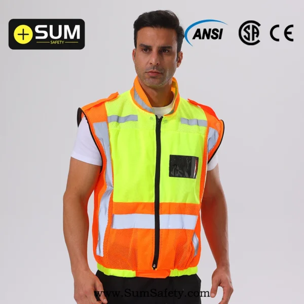 Hi-Vis Traffic Jacket with detachable sleeves SSW02