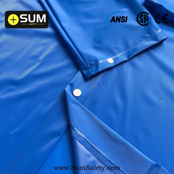 100% PVC Blue Rainsuit