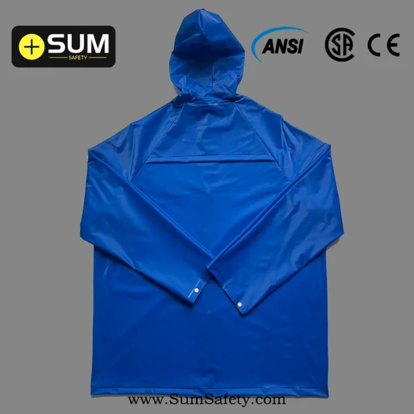 100% PVC Blue Rainsuit