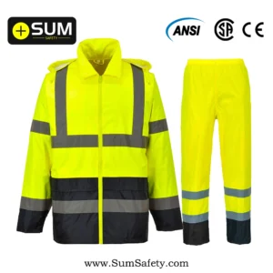SSR4203 High Visibility Black Bottom Rainsuit